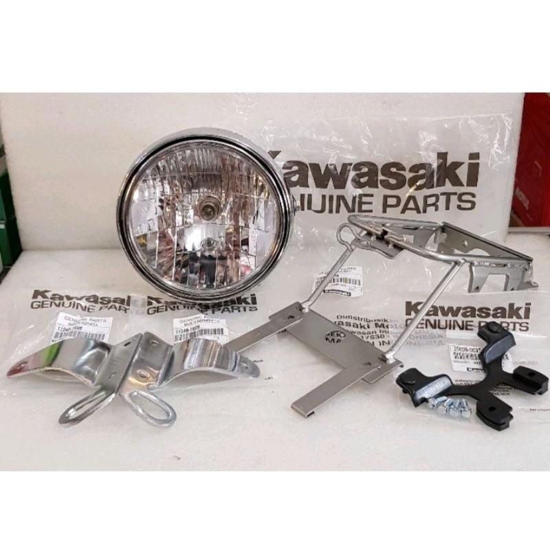 Lampu Ninja - Paket Lampu Depan NINJA SS Bulat Chrome Lampu KOMPLIT