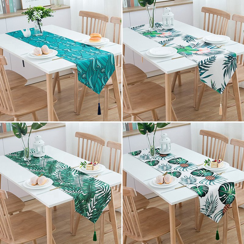 Taplak Meja Bahan Katun Linen Warna Hijau Untuk Dekorasi Taplak Meja Bahan Katun Linen Warna Hijau Untuk Dekorasi