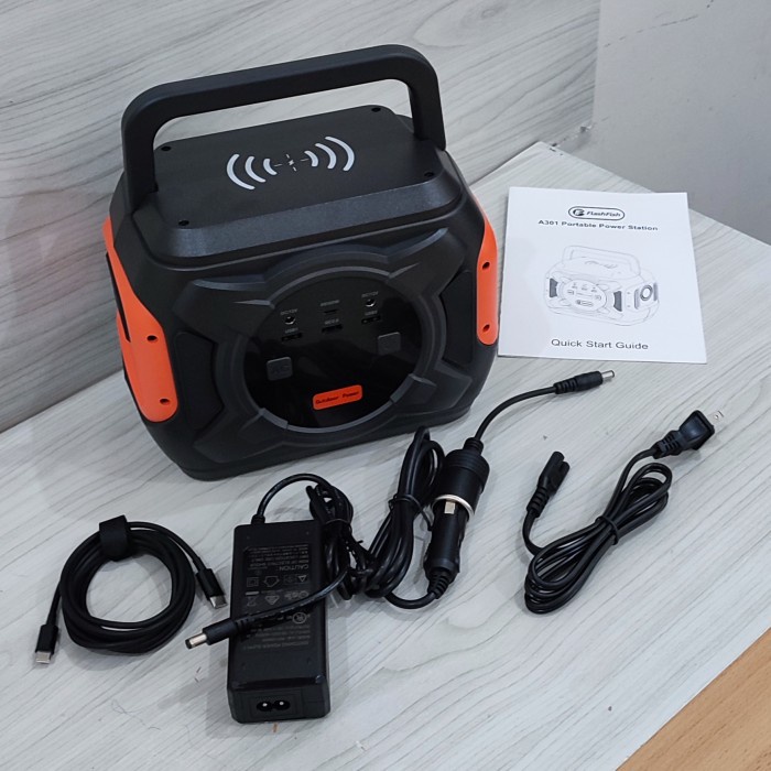 Portable Power Station A301 Genset Generator Listrik 320W tenaga surya