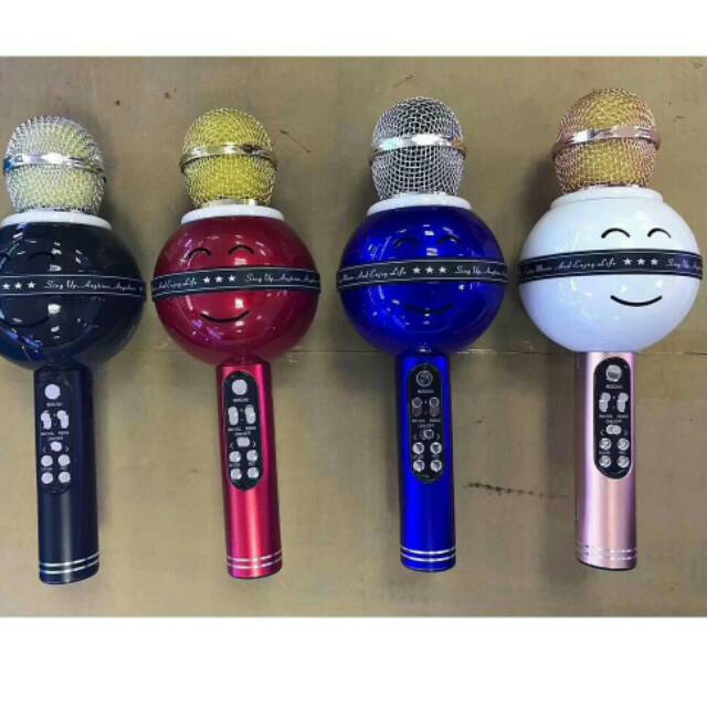 MIC BLUETOOTH ORIGINAL FLECO WS878/MICROPHONE HIFI SPEAKER SMULE WIRELESS/MIKROPON KARAOKE PORTABLE