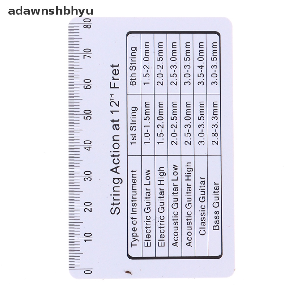 Adawnshbhyu Aksesoris Gitar Gauge Ruler Alat Gitar Elektrik Untuk Instrumen Senar