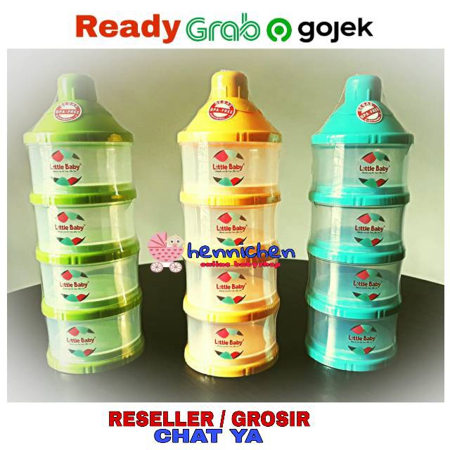 LITTLE BABY MILK POWDER CONTAINER/ KONTAINER TEMPAT SUSU BUBUK 4 SUSUN FREE BUBBLE