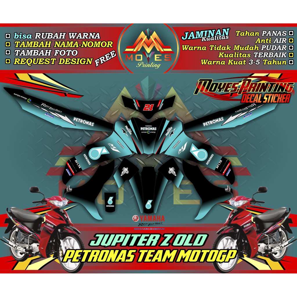 Jual Sticker Full Body Yamaha Jupiter Z Old Decal Stiker Motor Jupiter Z 2004 Petronas Team Gp Indonesia Shopee Indonesia