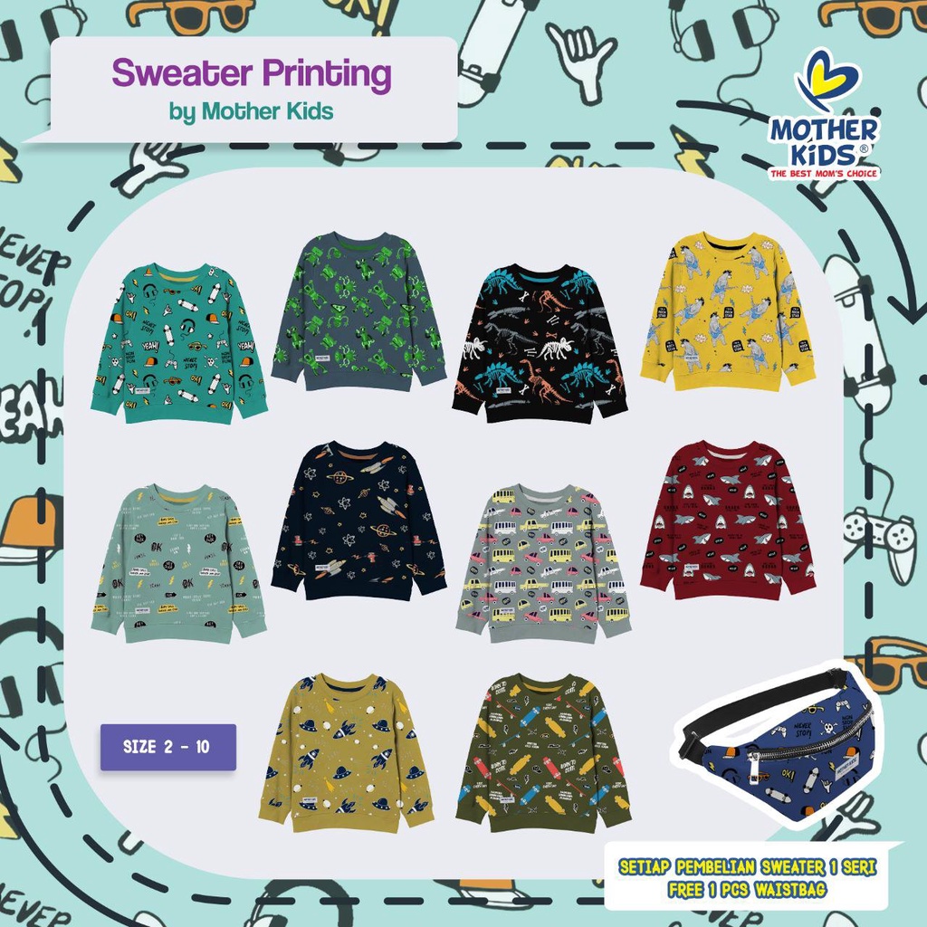 Sweater Fullprint Mother Kids