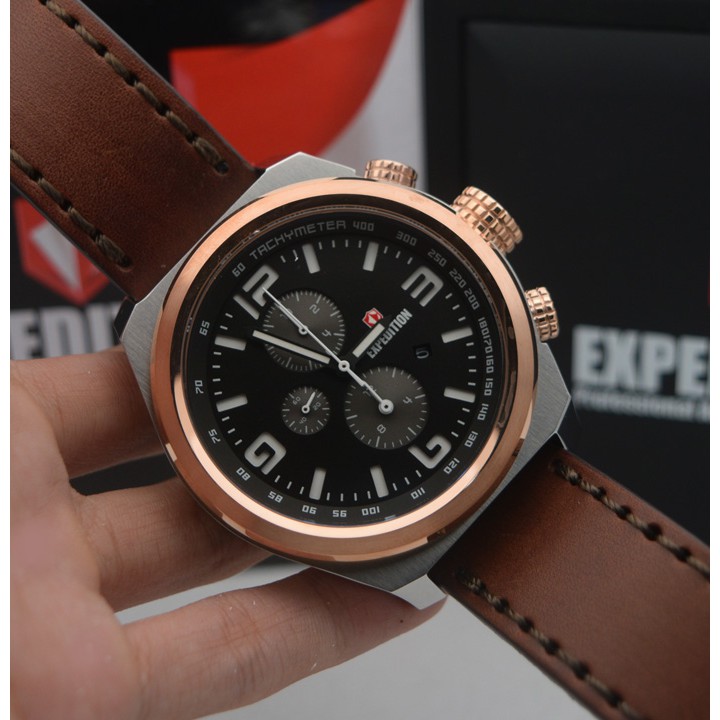 Expedition E6356 Silver Ring Rosegold, Jam Tangan Pria, Original