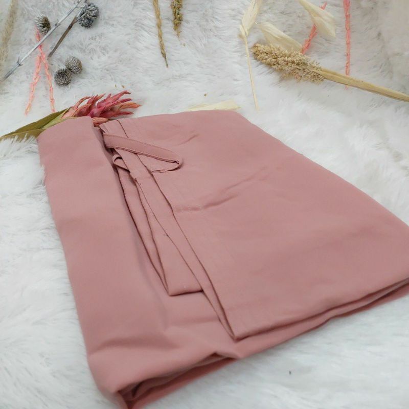 BERGO XXL BAHAN WOLFIS (Bergo Maryam Super Jumbo | Khimar Bergo Wolfis Non Ped)-Pink