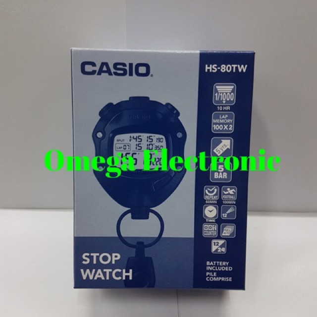 Stopwatch Casio HS 80TW - Alat Pengukur Waktu HS-80TW HS 80 TW
