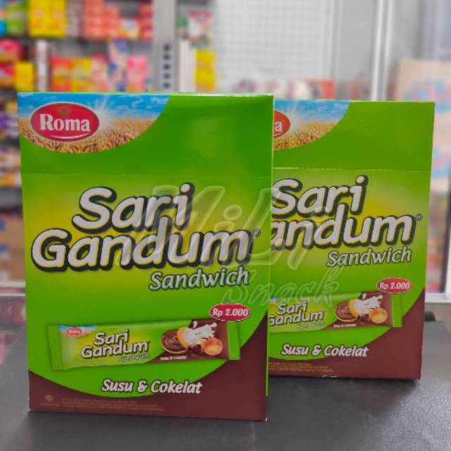 

Roma Sari Gandum Coklat 12 sachet 39 g