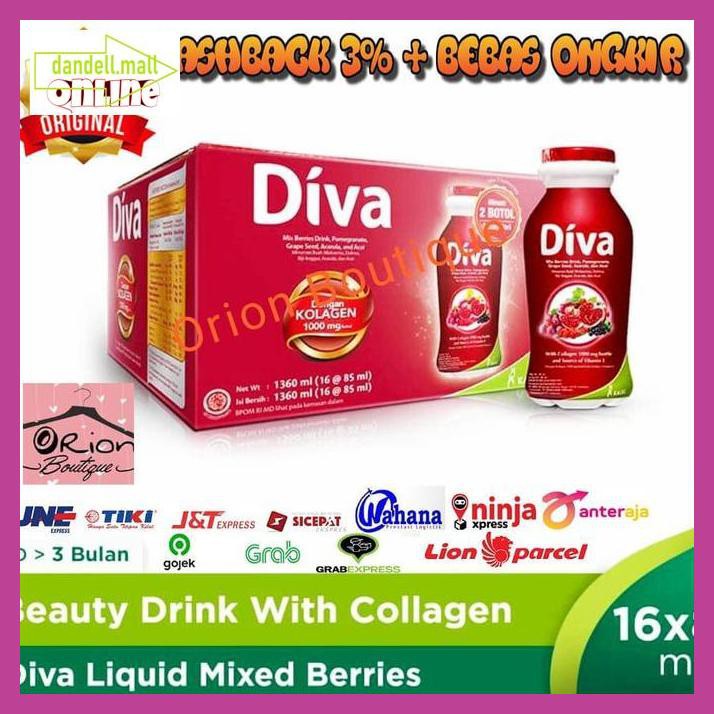 78Td6T7- Diva Beauty Drink Collagen Mixed Berry 1 Dus 16 Pcs 57Rdy67-
