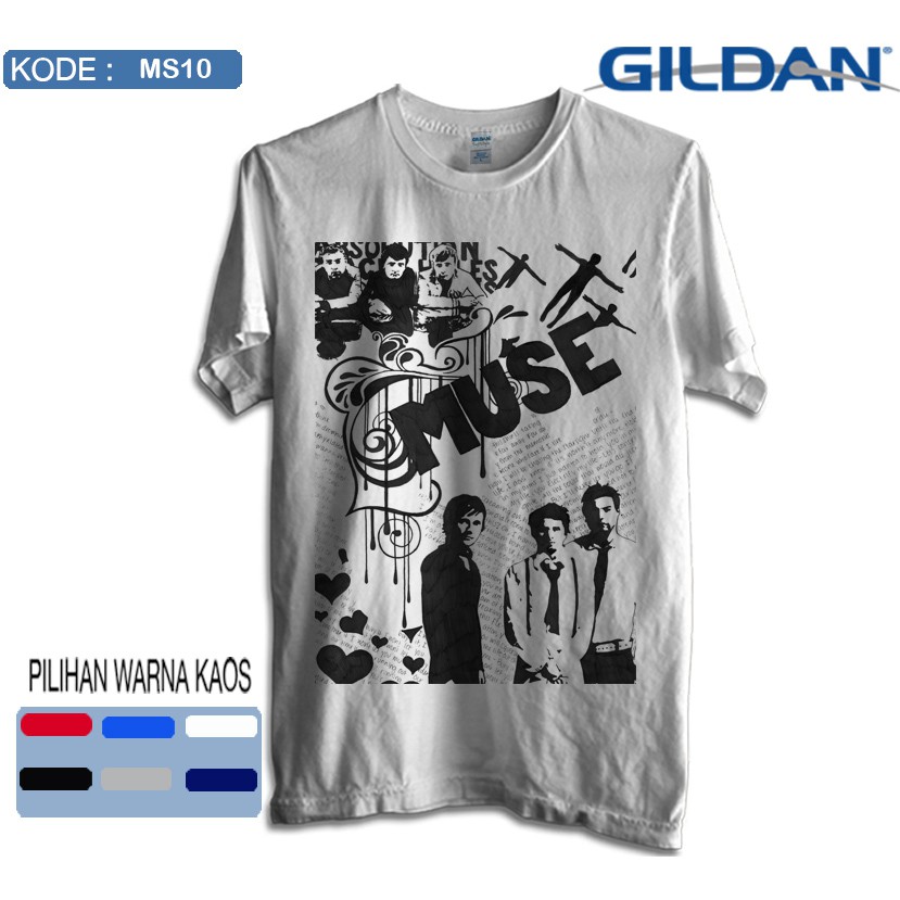 Kaos muse band original gildan softstyle ms10