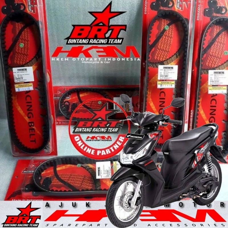 VBELT BEAT KARBU VANBELT RACING BRT ORIGINAL PANBEL BIT EMBER OBAT EMBER LOLER RESING ECERAN ROLLER 