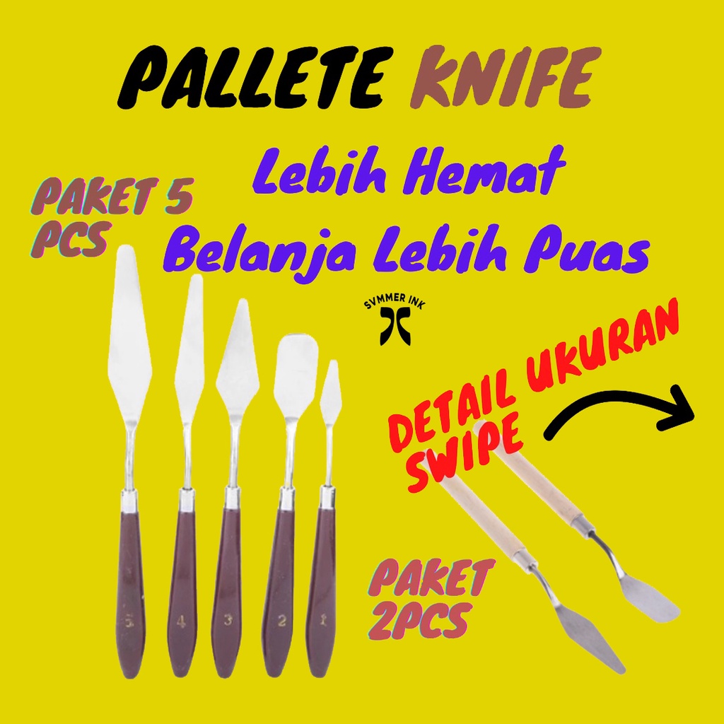 

RB Pallete Knife Set Lukis Painting Knife Sendok Kue Cetakan