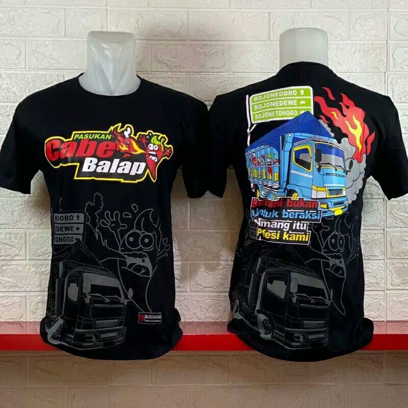 kaos truk cabe balap
