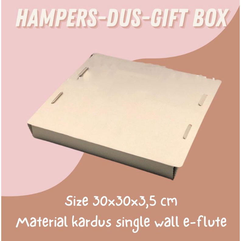 

Gift Box Dus Kotak Packing Kado Hadiah Parcel Parsel Roti Kue Brownies Corrugated E-Flute Putih Premium Tebal