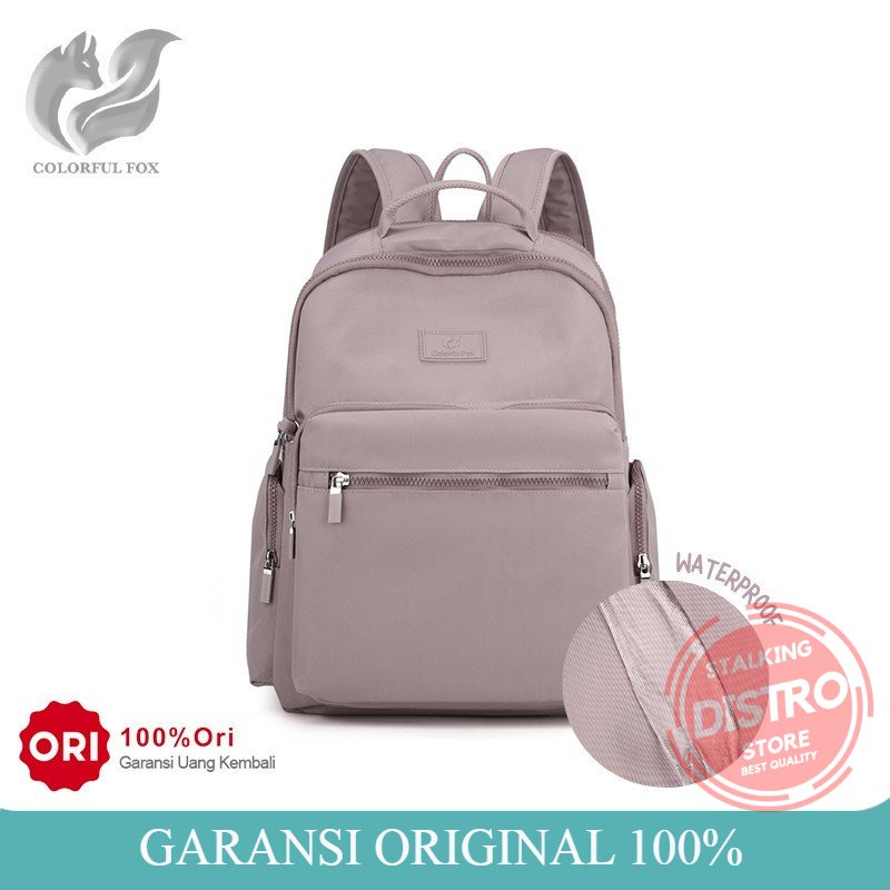 Tas Ransel Wanita COLORFUL FOX 0459 Backpack Wanita Remaja Tas Waterproof