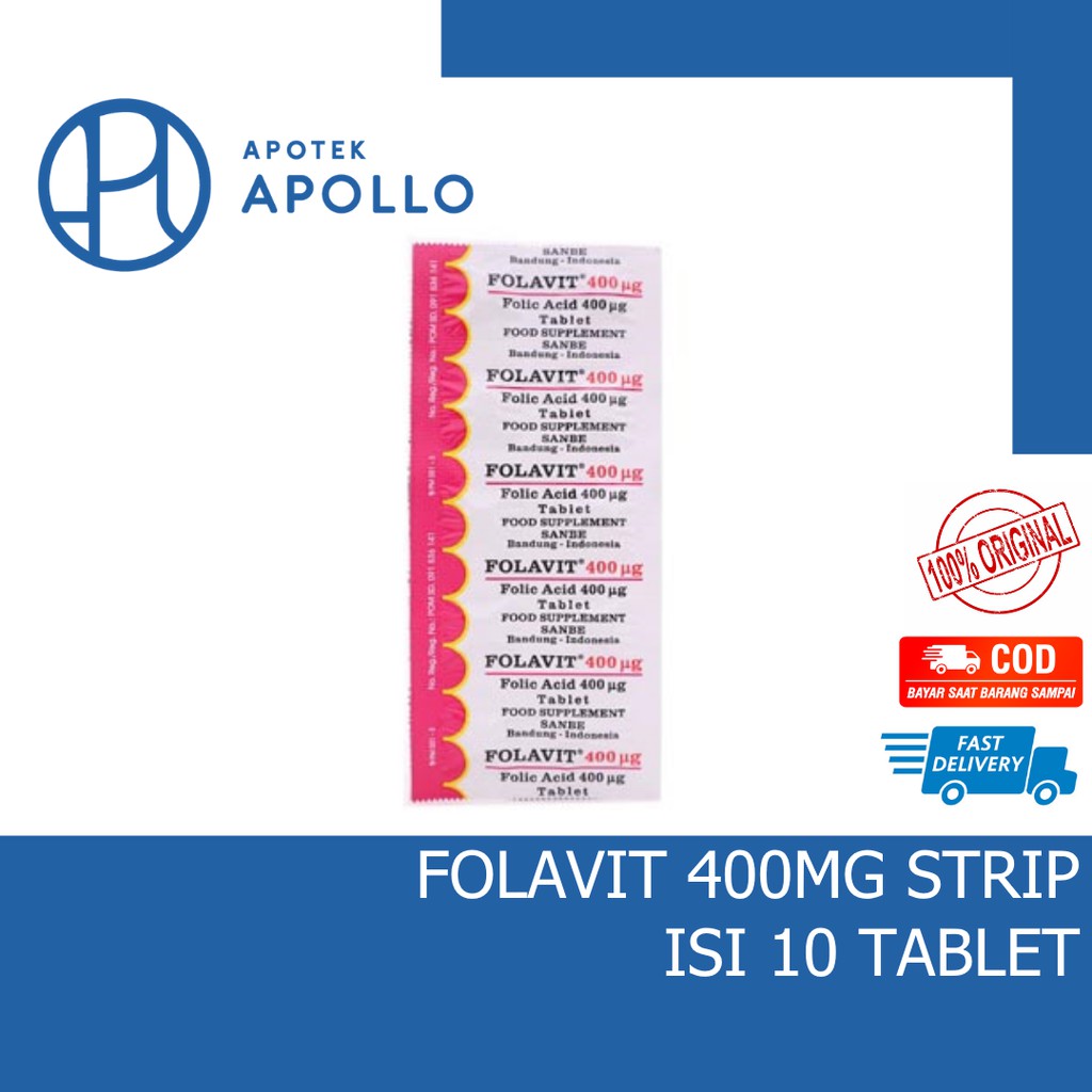 FOLAVIT 400 MCG STRIP ISI 10 TABLET