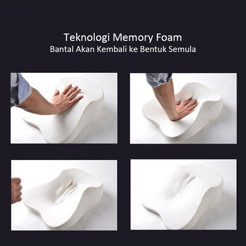 Bantal Mobil - Headrest - Bantal Leher Mobil Ergonomis 3D Memory Foam Lumbar Bantal leher - bantal punggung memory foam