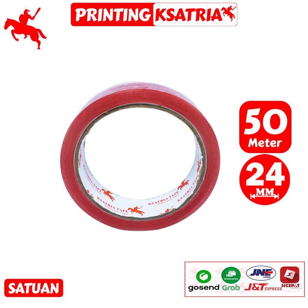 

Lakban OPP Tape / Isolasi Printing KSATRIA Tape 24mm x 50 meter