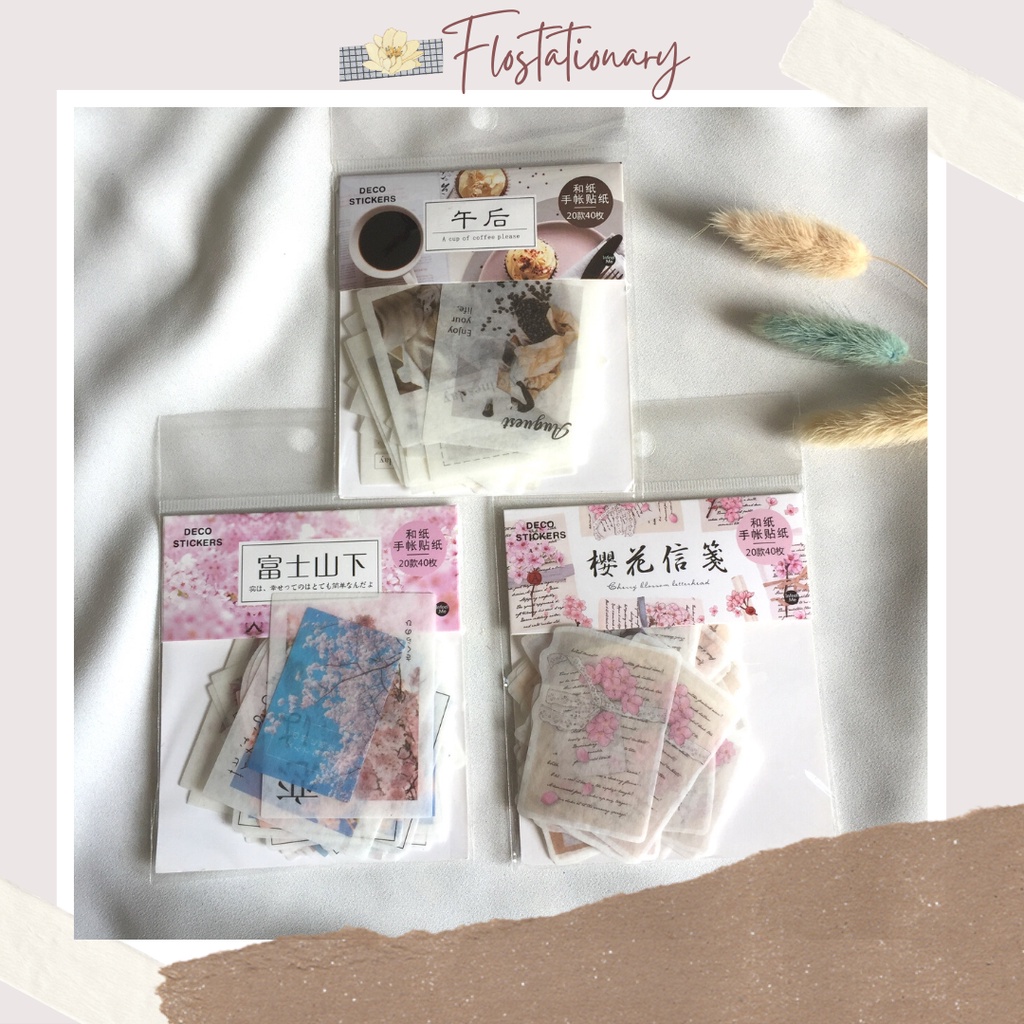 

[FS] 40Pcs Photograph Sticker Pack Stiker Dekorasi Stationery Jambi