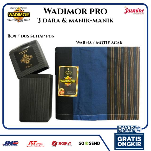 Sarung Wadimor PRO Kemasan Hardcase Kain Tenun Premium Eksklusif Motif Hitam Putih Warna Sovenir Hadiah Grosir