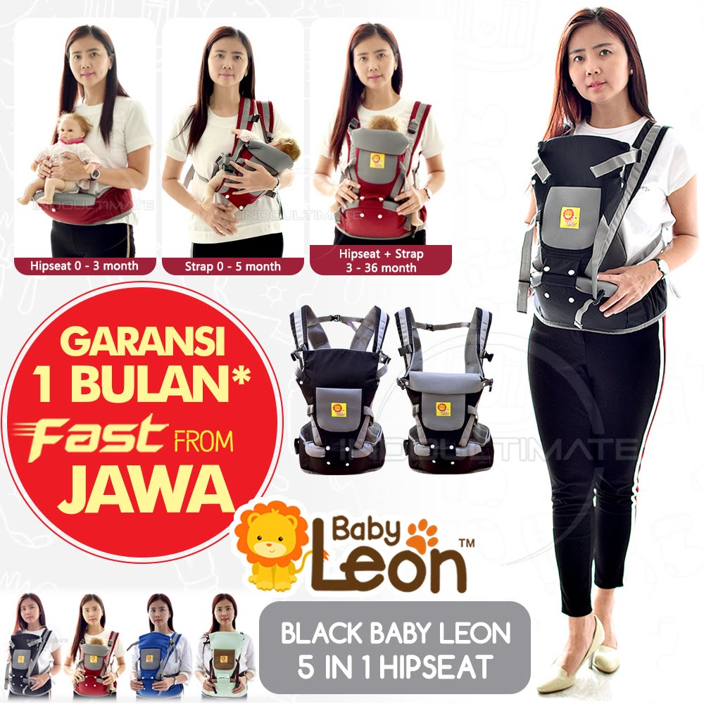 12in1 BABY LEON Hipseat Gendongan Bayi Depan Kangguru  Hip sit Baby Carrier Hip seat Bayi Perlengkapan Bayi geos gendongan bayi kaos spon BY-60-GB geos Hip Seat BY-6075 BY-6088 GBS-100