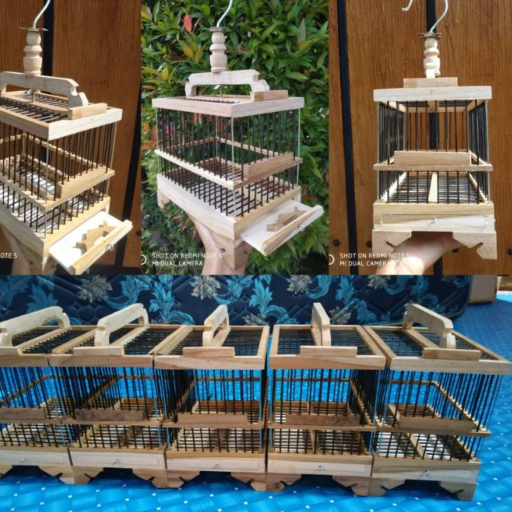 ゲ Sangkar Burung Pleci Kayu Koper Mini Murah paling murah