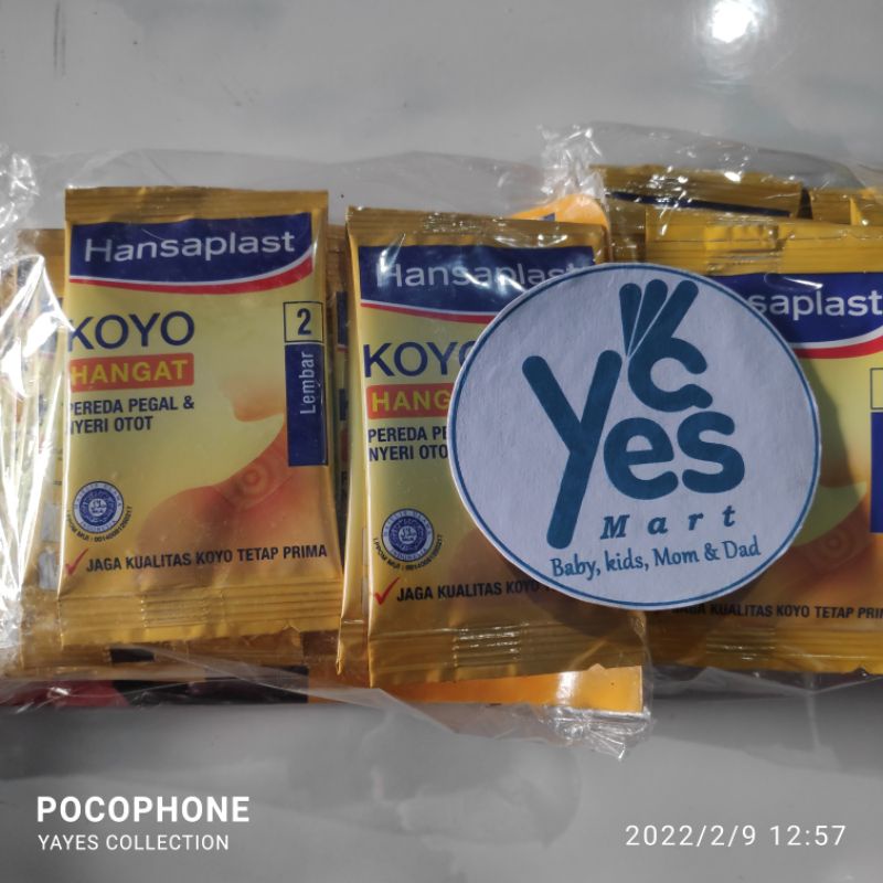 COD Koyo Hansaplast Hangat Panas Saset 1 PCS Sachet isi 2 lembar Pereda Pegal nyeri otot Kuning Merah