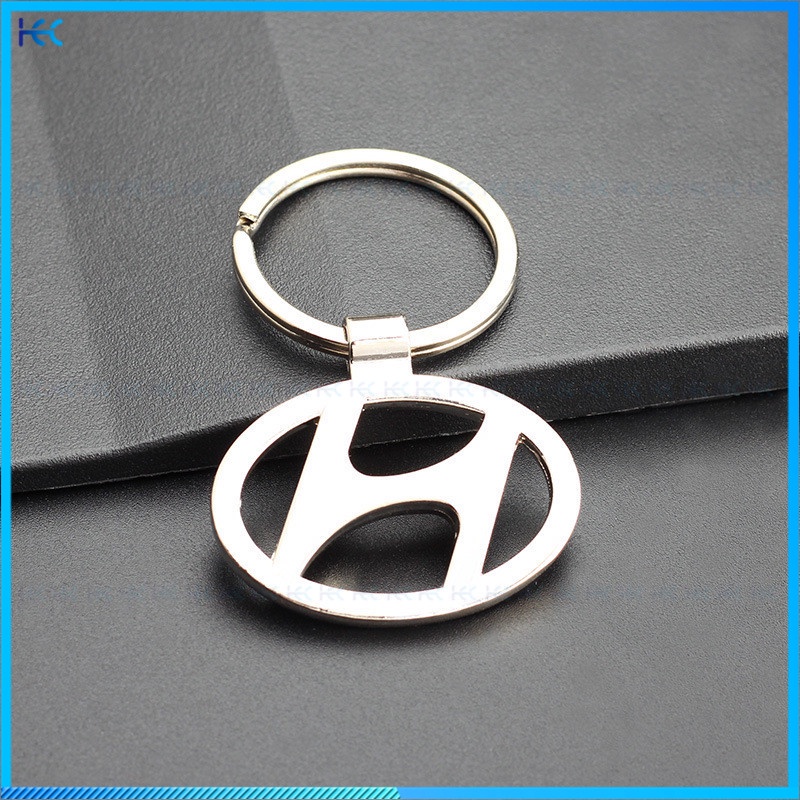 Gantungan Kunci Logo Mobil Bahan Stainless Steel Metal Untuk Hyundai