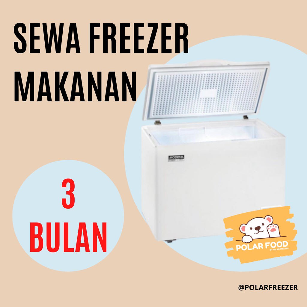 SEWA FREEZER MAKANAN MURAH 100 LITER CHEST FREEZER FROZEN FOOD 3 BULAN