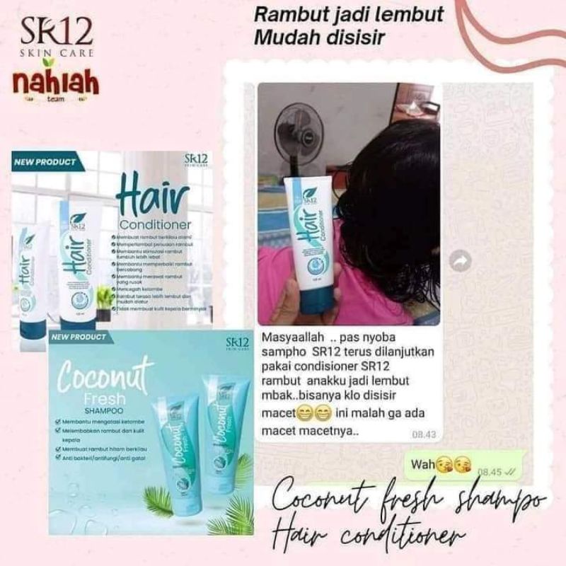 COCONUT FRESH SHAMPOO SR12 / SAMPO KELAPA / SHAMPO ANTI DANDRUFF / SHAMPO PALING AMPUH ATASI KETOMBE / RAMBUT HITAM BERKILAU