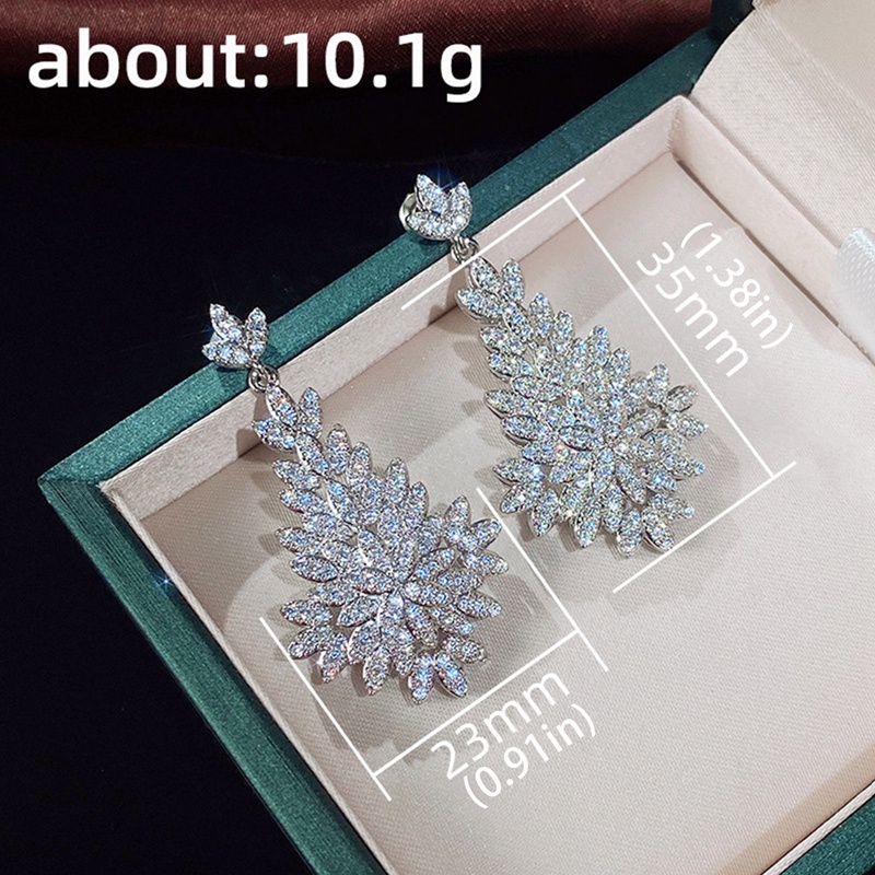Anting Juntai Kristal Cubic Zircon Untuk Wanita