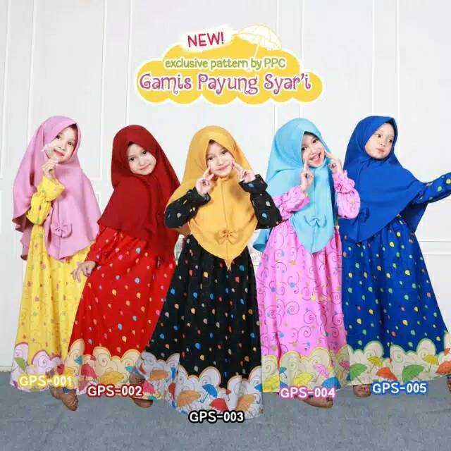 Gamis Anak Motif Payung by Paku Payung