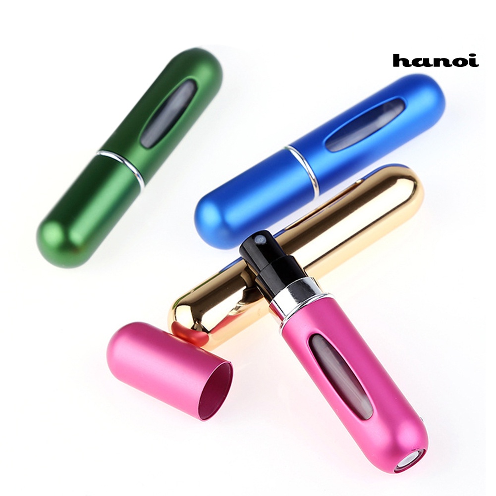 HQTM_5ml Travel Portable Empty Refillable Spraying Metal Perfume Atomizer Bottle