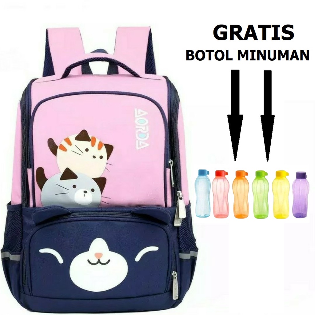 [GRATIS BOTOL MINUMAN ]  Tas Sekolah Wanita Korea Tas Alto Anak Perempuan Tas anak SD SMP