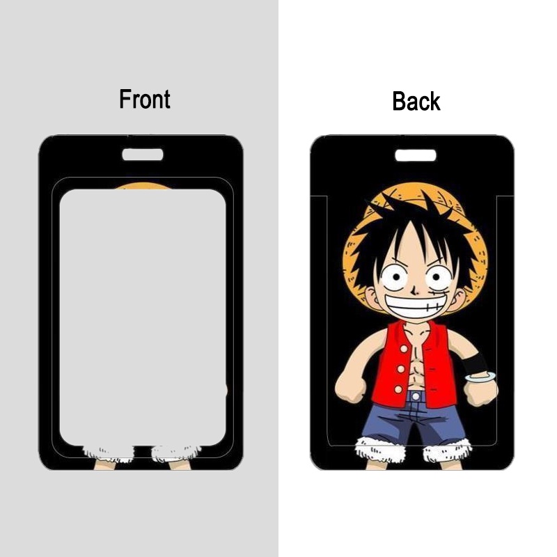 One Piece Lanyard Dengan Holder ID Card Anime Jepang Kerah Leher Gantungan Kunci Lencana Tali Ponsel