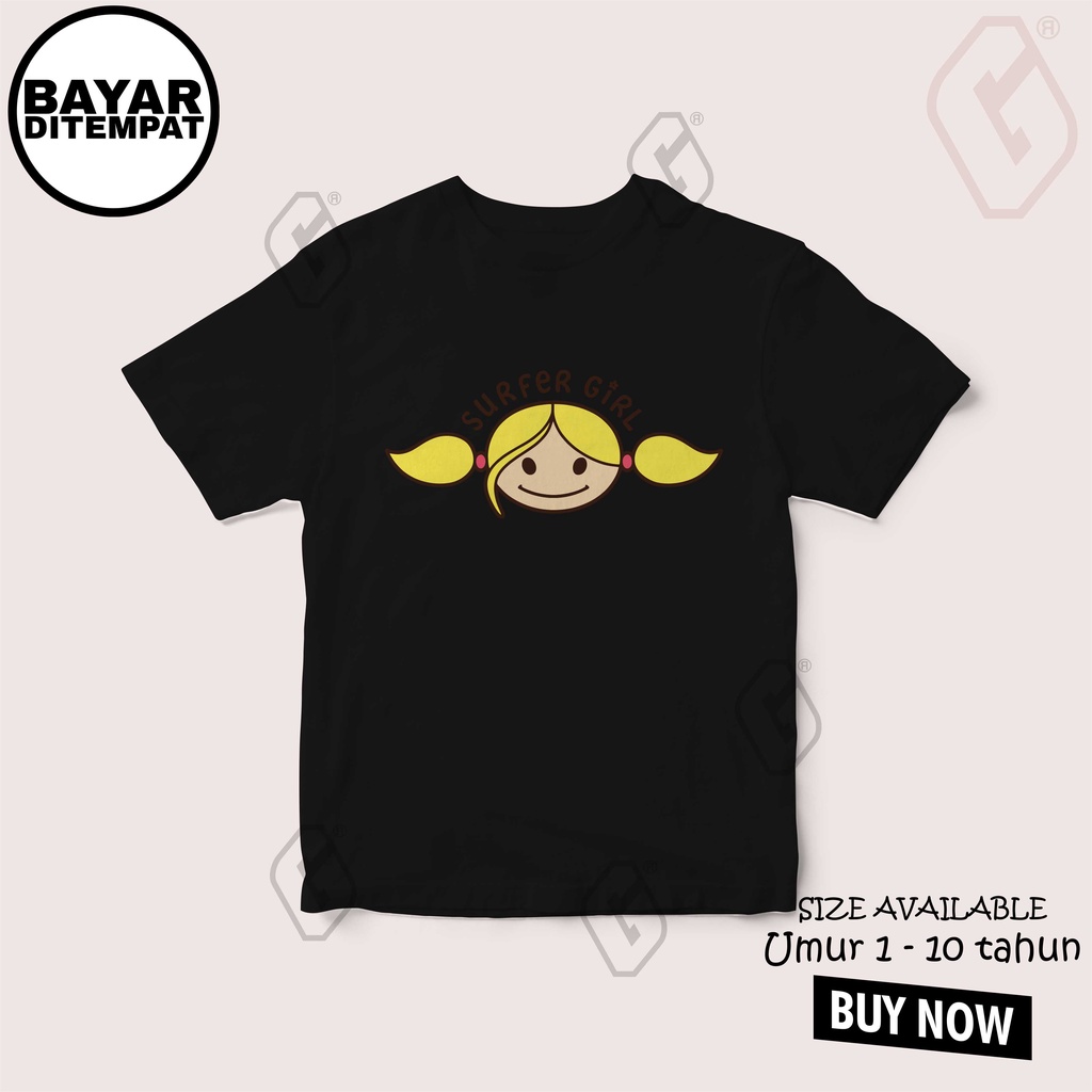 kaos anak surfer girl / baju anak branded surfer girl