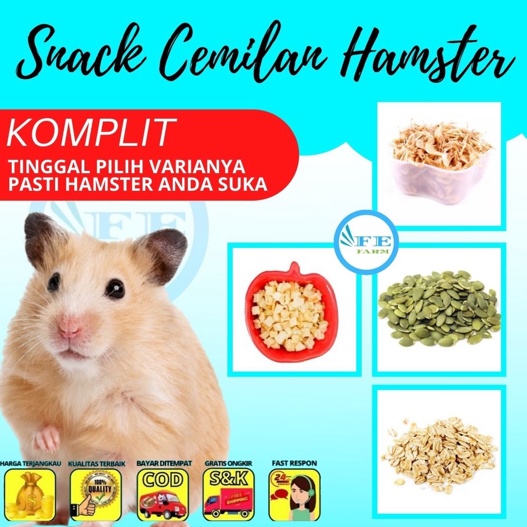 Cemilan Seeds, Grains, Herbs Treat Hamster 10gram FEFARM