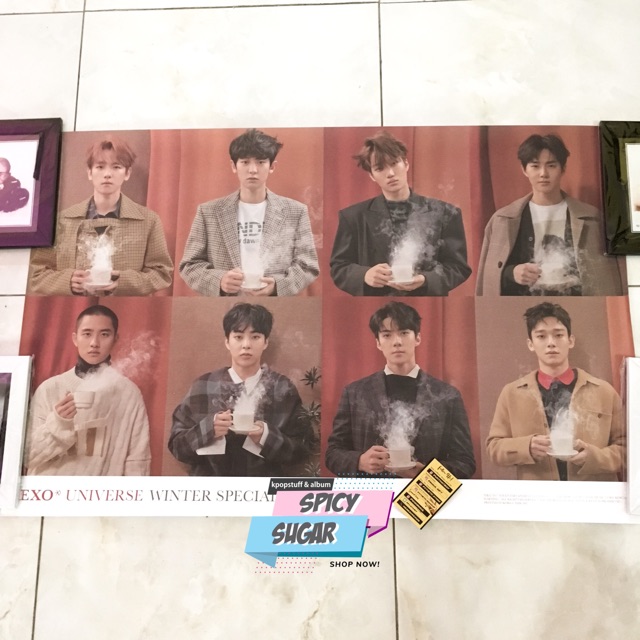 EXO UNIVERSE ALBUM OFFICIAL POSTER KPOP WINTER ALBUM