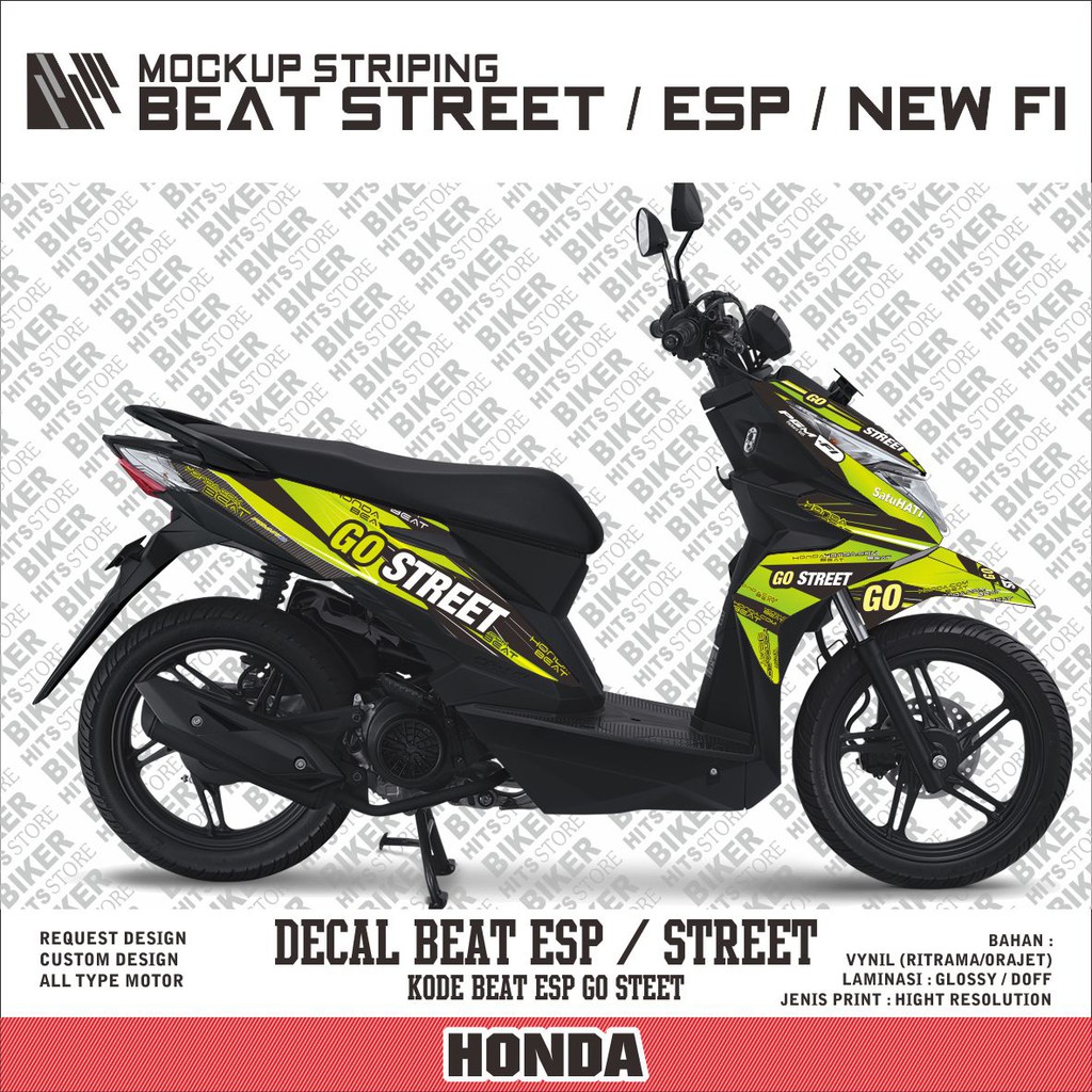 DECAL STIKER MOTOR FULL BEAT STREET ESP DESAIN GOJEK GOJEK STREET Shopee Indonesia
