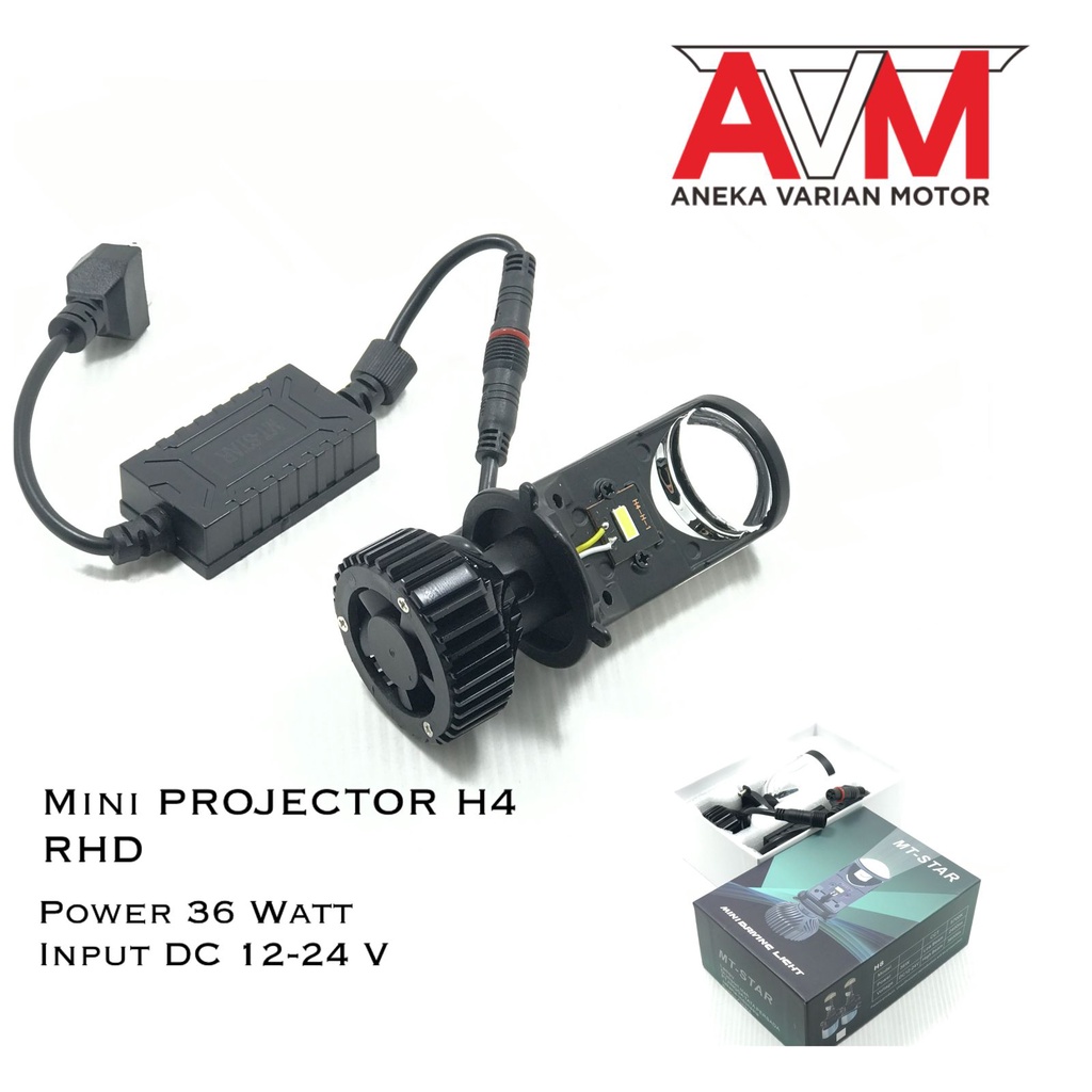 Lampu Depan LED Mini PROJECTOR H4