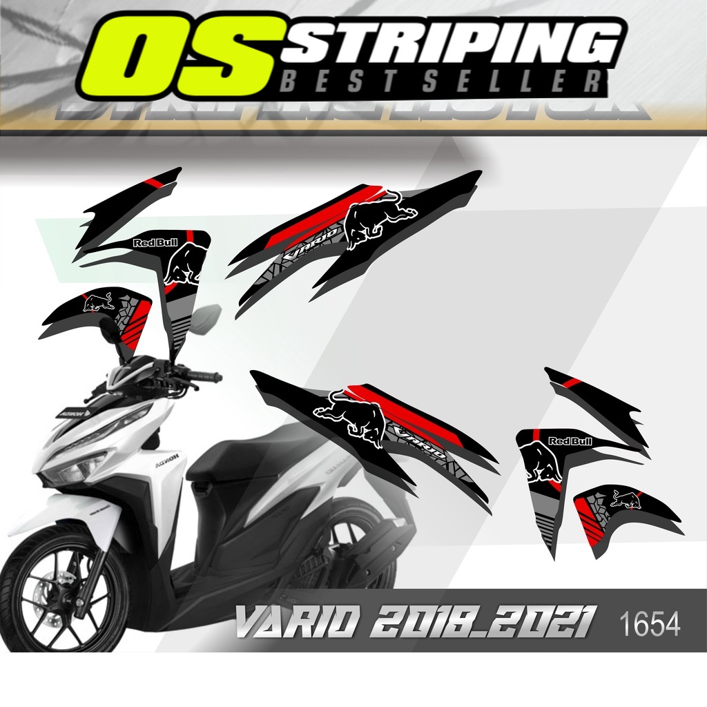 1654 Sticker StripingMotorVARIO125 & 150TAHUN 2018-2021 List Variasi