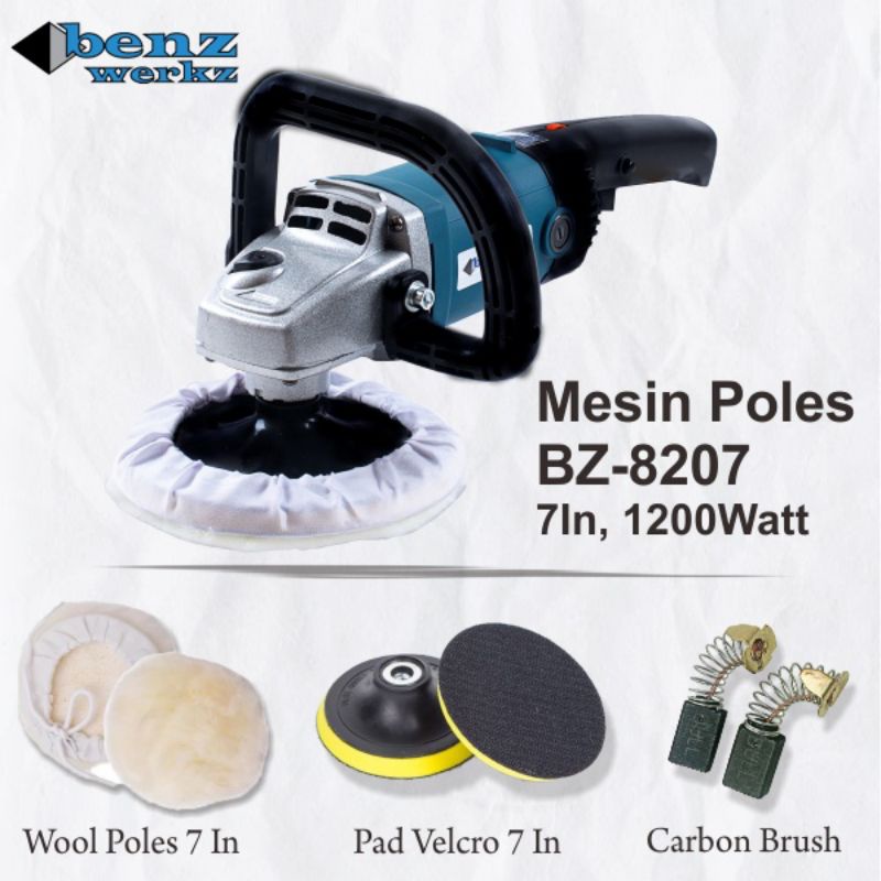 Benz Werkz Mesin Polisher Poles 7 Inch Electric