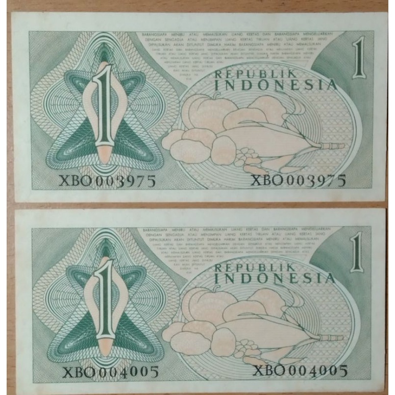 (Seri X) Uang kuno 1 Rupiah sandang pangan tahun 1960