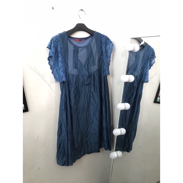 preloved dress pesta biru