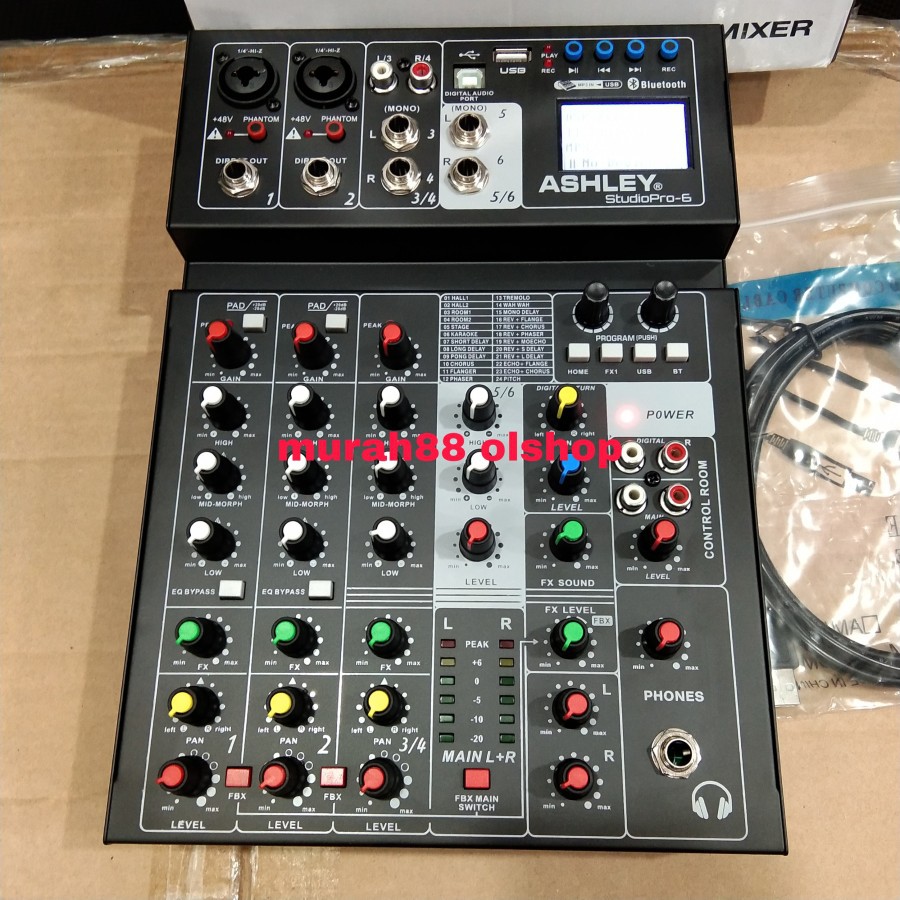 MIXER ASHLEY STUDIO PRO6 ORIGINAL bagus buat podcast atau rekaman