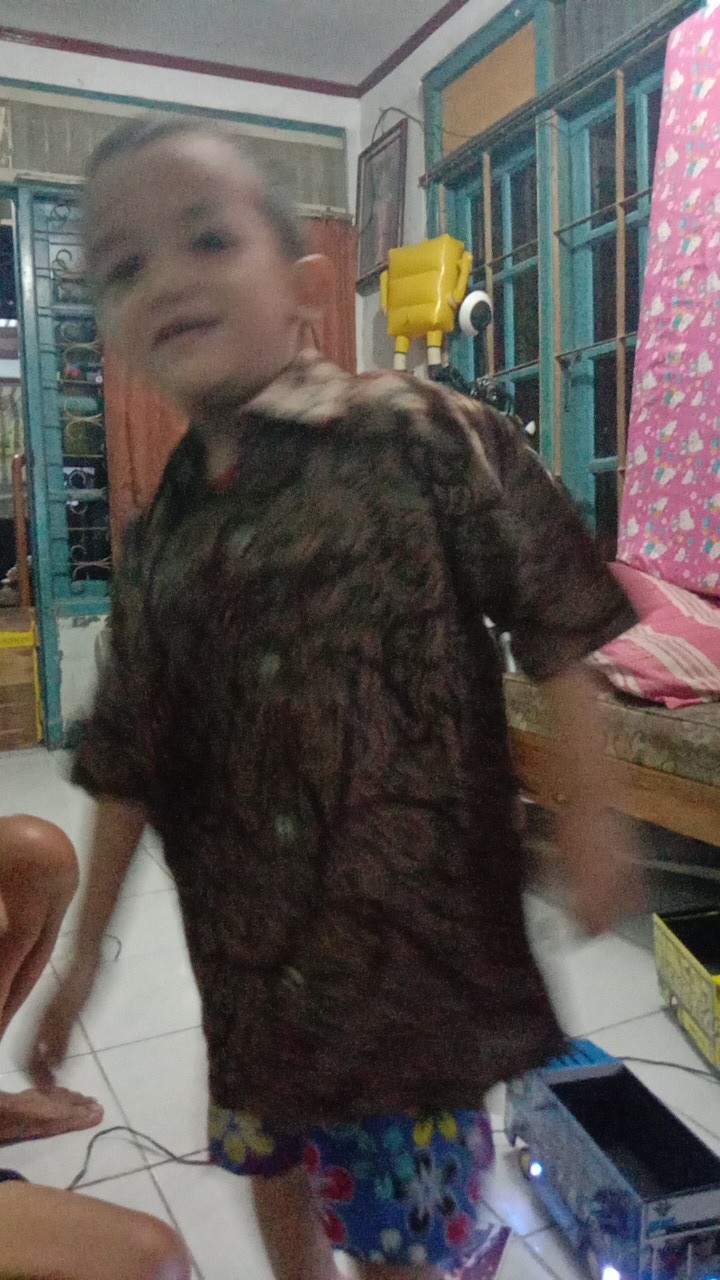 Batik Couple Keluarga Sania Ruffle Ori Ndoro Jowi Dnt Motif Rampel Merah