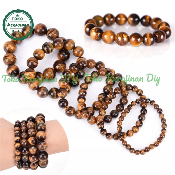 Gelang Batu Biduri Sepah Gelang Tiger Eye Natural 8/10/12/16/18mm