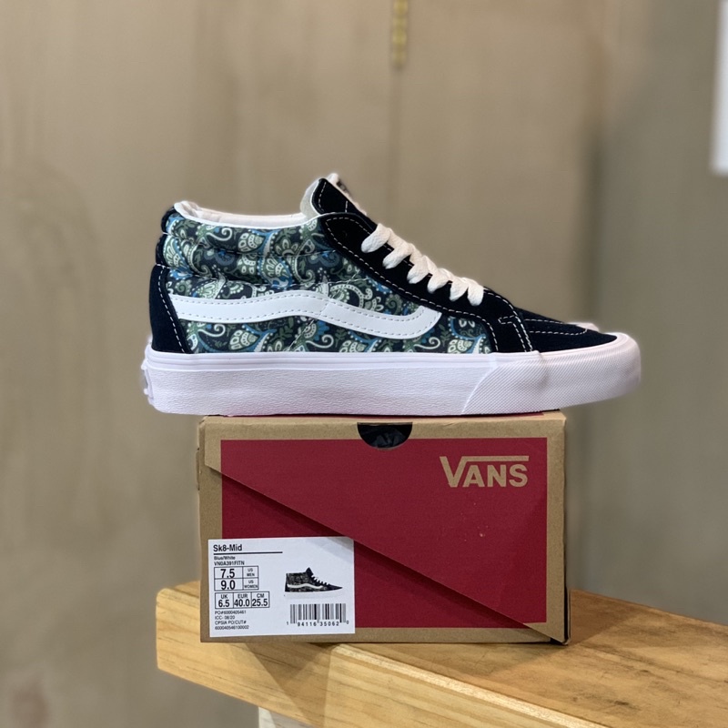 Vans Sk8 Mid Reissue Dark Blue Paisley Original