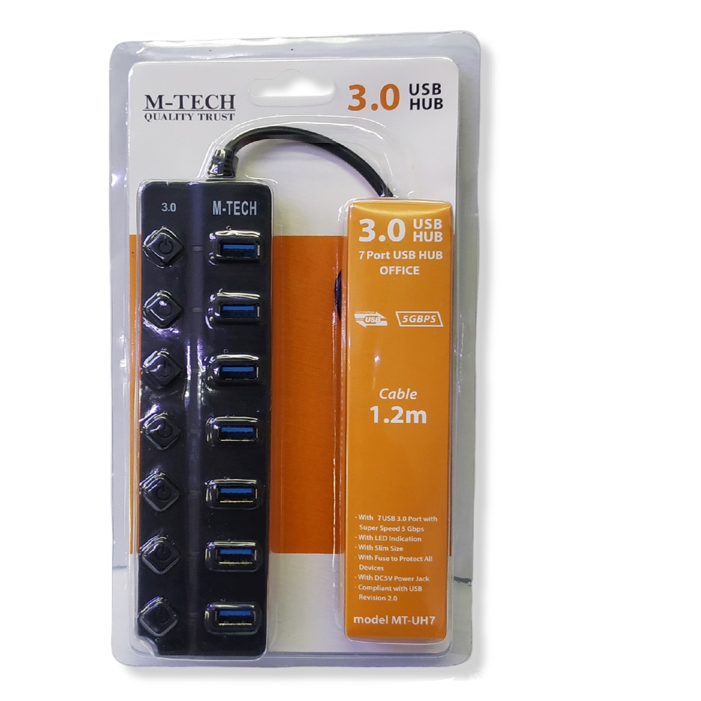 M-Tech Hub USB 3.0 7 Port Switch MT-UH7