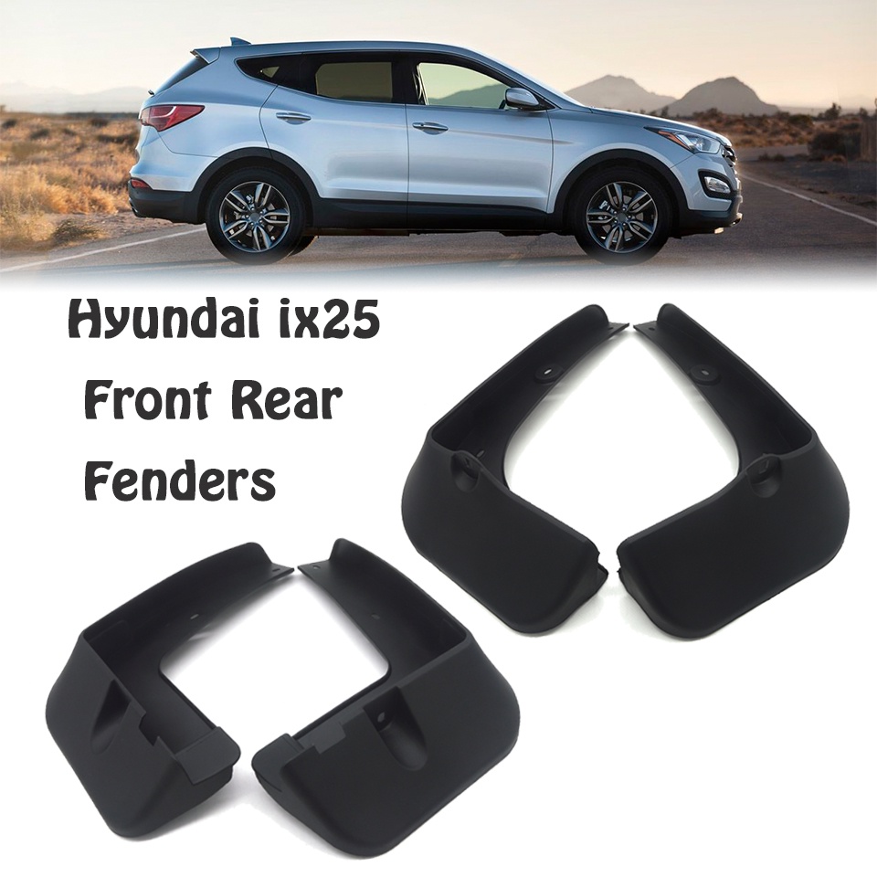 1 Set Mud Flap Pelindung Splash Untuk Fender Mobil Hyundai Santa Fe 2013 2014 2015 2016-2018